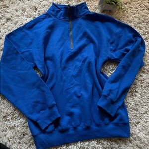 Gildan heavy blend men’s winter Blue quarter zip sweatshirt